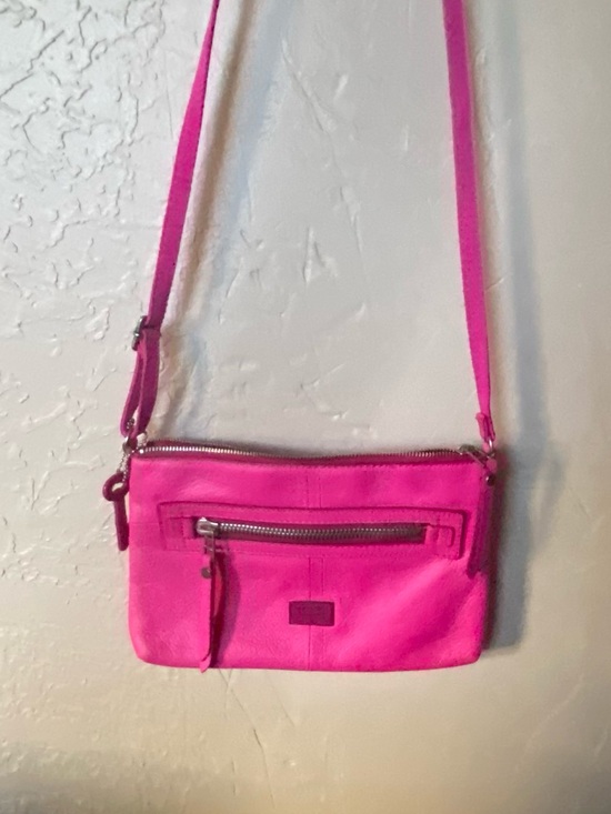 Fossil Handbags - Fossil leather Bright Pink Crossbody Shoulder Bag